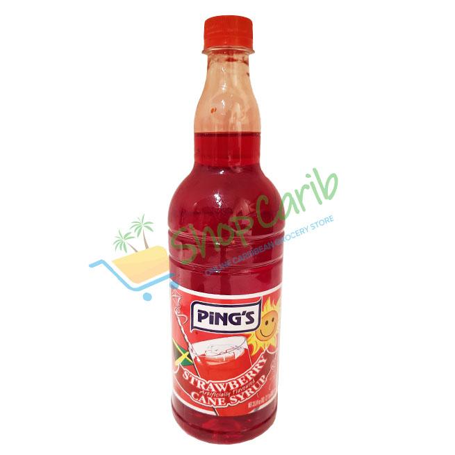 Pings Strawberry Cane Syrup